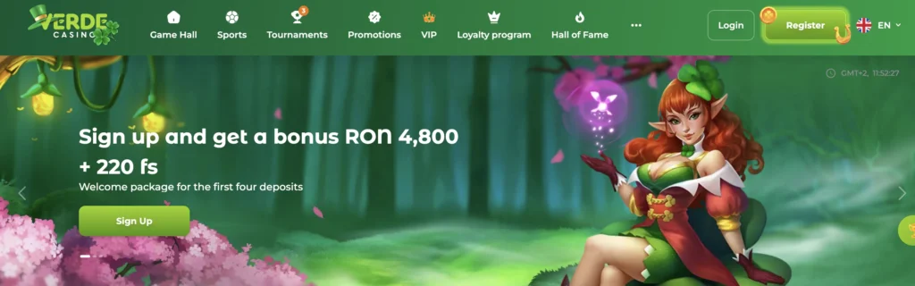 bonus verde casino de bun venit