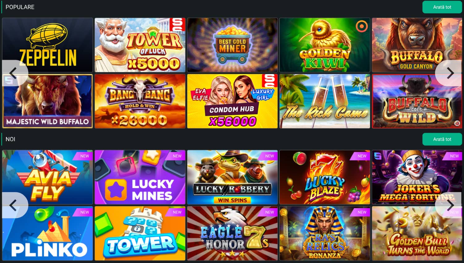 Planbet Casino Jocuri